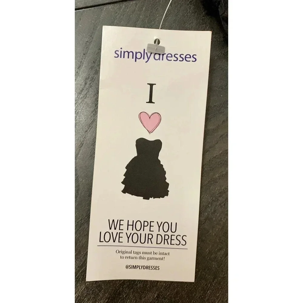 New Promgirl Simply Dresses Black Sparkly Cocktail Dress With Sequins NWT Small - Picture 4 of 9